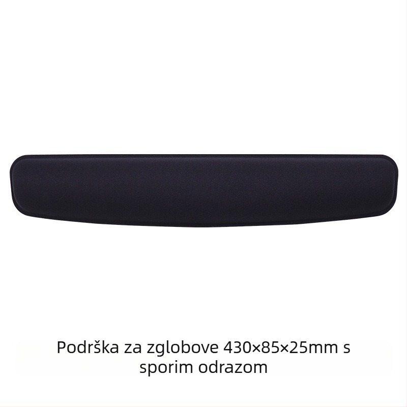 Podložnica za tipkovnicu – podrška za zglob, površina od tkanine s sporim odzivom, jednostrana, gumena podloga