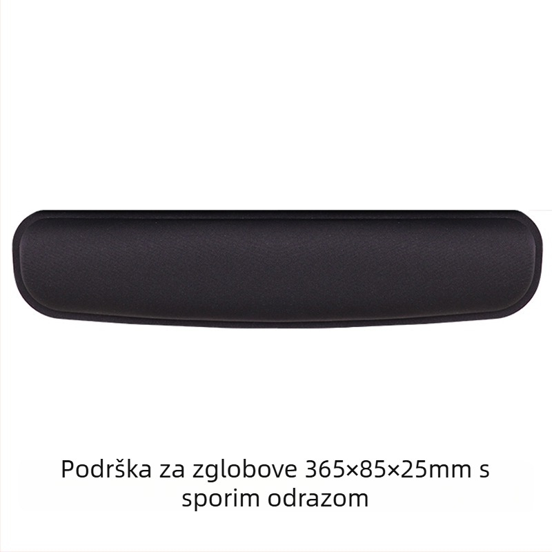 Podložnica za tipkovnicu – podrška za zglob, površina od tkanine s sporim odzivom, jednostrana, gumena podloga