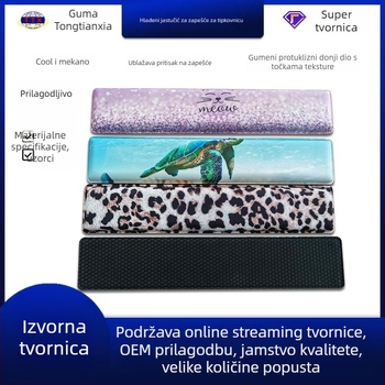 Ergonomska podloga za tipkovnicu i miša s naslonom za zglob od memorijske pjene, jednostrana tekstilna površina, OEM prilagodljivo