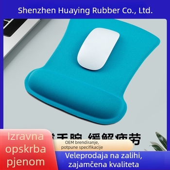 Silikonska podloga za zglob miša i podrška za tipkovnicu, oblik ventilatora, jednobojna, debela, otporna na prljavštinu