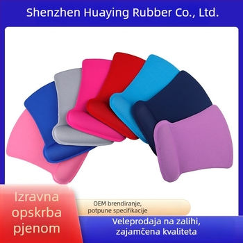 Silikonska podloga za zglob miša i podrška za tipkovnicu, oblik ventilatora, jednobojna, debela, otporna na prljavštinu