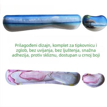 Heli podlog za zglob miša - memorijska pjena, tkanina, jednostrana, plastično oblikovanje, OEM i prilagođene slike