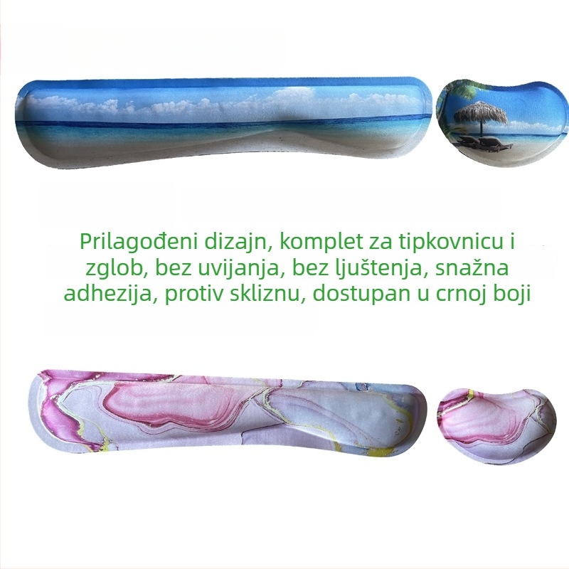 Heli podlog za zglob miša - memorijska pjena, tkanina, jednostrana, plastično oblikovanje, OEM i prilagođene slike