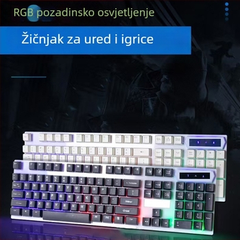 Neutral 104-tipkovni žični set tipkovnice i miša, s mehaničkim osjećajem, lebdeće tipke, USB rasvjeta