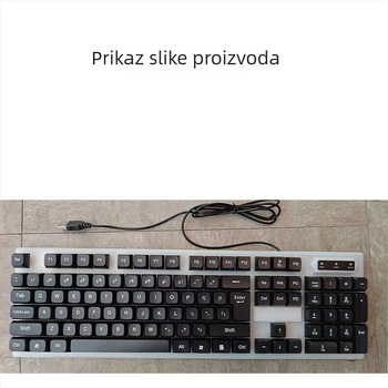 Neutral 104-tipkovni žični set tipkovnice i miša, s mehaničkim osjećajem, lebdeće tipke, USB rasvjeta