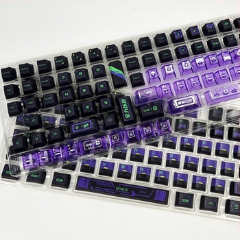 Cyberpunk PBT sublimirane tipke set za mehaničku tipkovnicu, 148 tipki, za mehaničke prekidače s osovinom i standardne tipkovnice