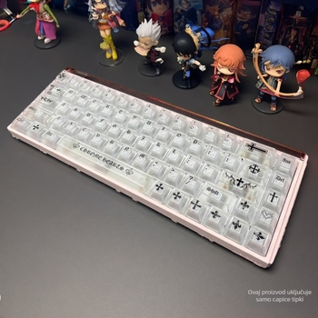 Yhjpc01 PC set tipki — prilagođene tipke za mehaničke tipkovnice; materijal PC; model Yhjpc01; uključuje izvlačivač tipki; 1 godina jamstva