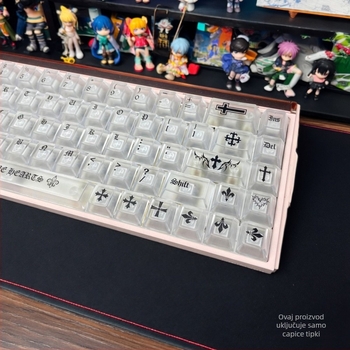 Yhjpc01 PC set tipki — prilagođene tipke za mehaničke tipkovnice; materijal PC; model Yhjpc01; uključuje izvlačivač tipki; 1 godina jamstva