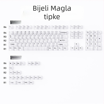 Yhjpc01 PC set tipki — prilagođene tipke za mehaničke tipkovnice; materijal PC; model Yhjpc01; uključuje izvlačivač tipki; 1 godina jamstva
