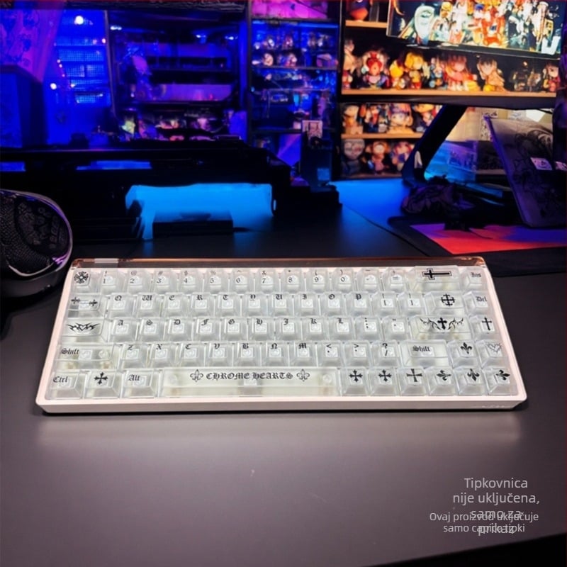 Yhjpc01 PC set tipki — prilagođene tipke za mehaničke tipkovnice; materijal PC; model Yhjpc01; uključuje izvlačivač tipki; 1 godina jamstva