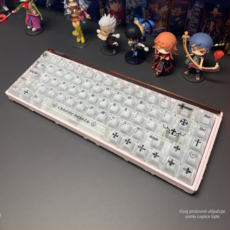 Yhjpc01 PC set tipki — prilagođene tipke za mehaničke tipkovnice; materijal PC; model Yhjpc01; uključuje izvlačivač tipki; 1 godina jamstva