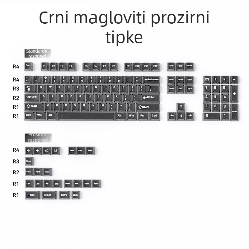 132-ključni metalni set kapica tipki za univerzalne mehaničke tipkovnice