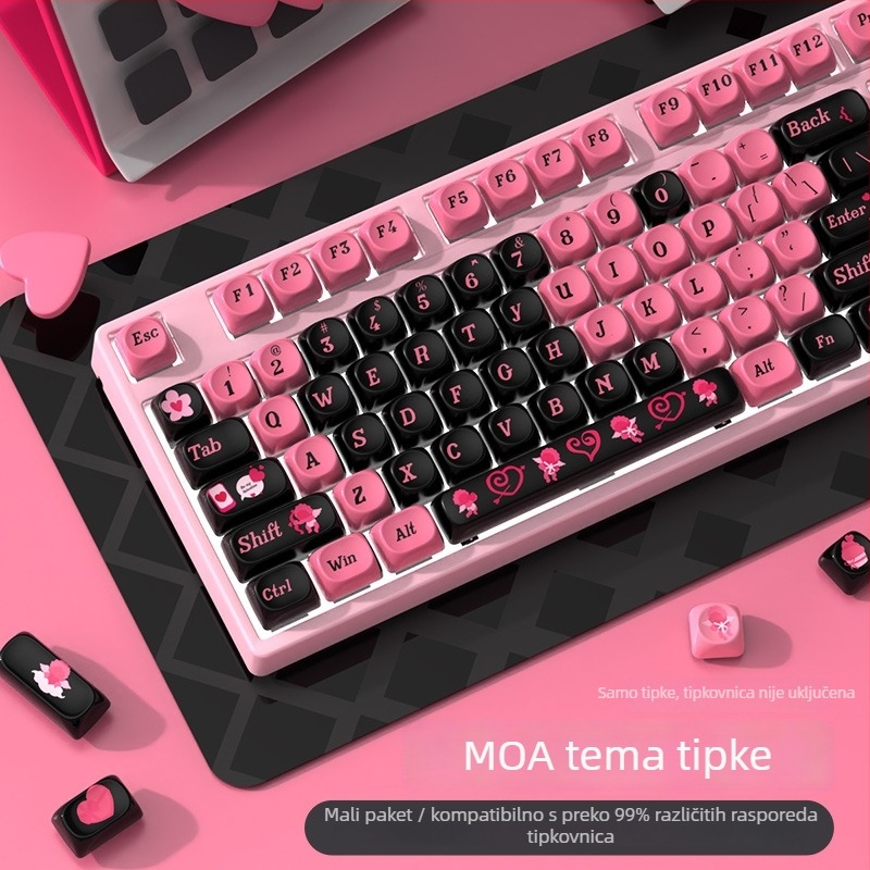 MOA tema keycap set za mehaničke tipkovnice – PBT sublimacija, personalizirano, otporno na habanje, 1 godina jamstva