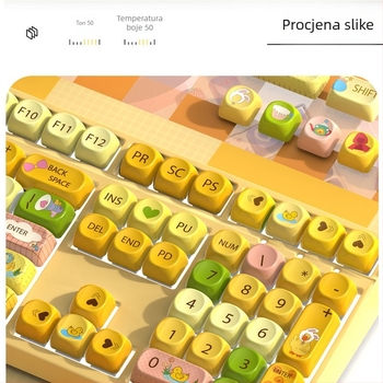 Moa kapice tipki s temom patke, PBT, sublimacija, za mehaničke tipkovnice, univerzalna kompatibilnost