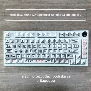 Prilagodljive četverokutne keycapice s graffiti temom — ručno oslikane comics teme, sublimacijski postup boje, komplet od 124 tipki, kompatibilno s 95% mehaničkih tipkovnica, otporne na habanje i masnoću.
