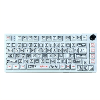 Prilagodljive četverokutne keycapice s graffiti temom — ručno oslikane comics teme, sublimacijski postup boje, komplet od 124 tipki, kompatibilno s 95% mehaničkih tipkovnica, otporne na habanje i masnoću.