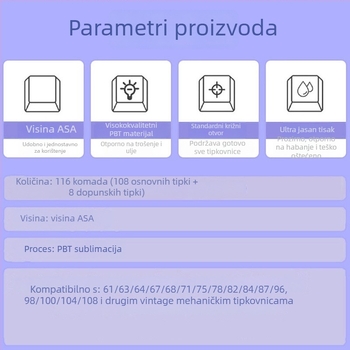 Prilagođena kapica za tipkovnicu za mehaničke tipkovnice, PBT termalna sublimacija, prozirni uzorak, model Star Sea.