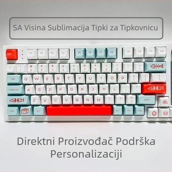 Salmon tema SA profil PBT keycaps, dye-sublimation, prilagodljive, otporne na habanje, ergonomske, kompatibilne s 95% tipkovnica