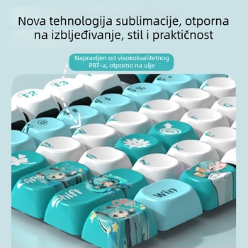 Hatsune Miku MOA Keycap – Personaliziran, PBT Sublimacija, Otporno na habanje, Univerzalna kompatibilnost s mehaničkim tipkovnicama, 1 godina garancije