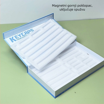 Kutija za pakiranje kapica tipki s perl-pamučnim punilom, univerzalna kompatibilnost, papirnata kutija, uključuje dva uloška od perl-pamučnog materijala