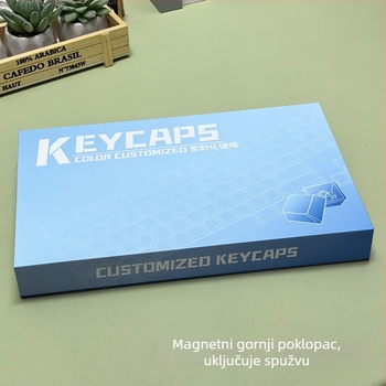 Kutija za pakiranje kapica tipki s perl-pamučnim punilom, univerzalna kompatibilnost, papirnata kutija, uključuje dva uloška od perl-pamučnog materijala