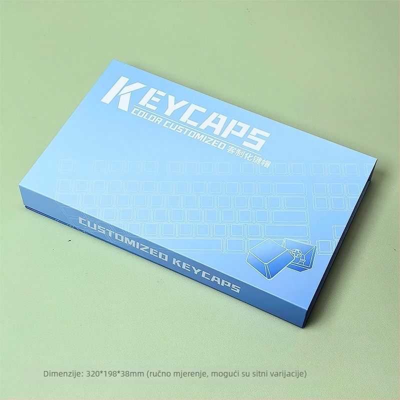 Kutija za pakiranje kapica tipki s perl-pamučnim punilom, univerzalna kompatibilnost, papirnata kutija, uključuje dva uloška od perl-pamučnog materijala