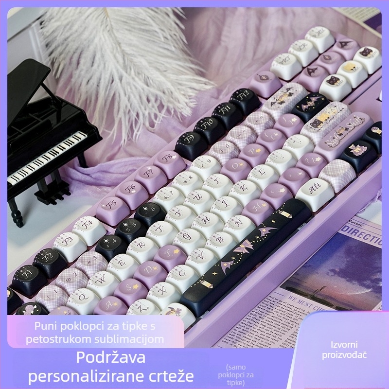 MOA Woven Witch petostranični PBT keycaps za univerzalnu mehaničku tipkovnicu – prilagodljivi, vodootporni