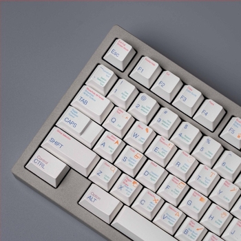 136 ključnih PBT kućišta tipki sa sublimacijom, PS/AI tema, crtež dizajn, prilagodljivo, kompatibilno sa 95% mehaničkih tipkovnica