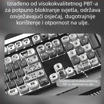 Moa tema personalizirane PBT sublimacija tipke za univerzalne mehaničke tipkovnice — kompatibilne s rasporedima 87/68/108/75/98, težina 0,5 kg