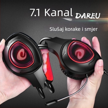 Daryo LH712 Žično gaming slušalice s mikrofonom, USB (32 Ω, 2,2 m kabel, frekvencijski raspon 20 Hz)