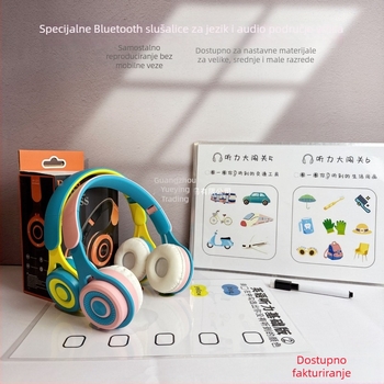 Bežične Bluetooth slušalice za jezično učenje u vrtiću, s utorom za memorijsku karticu i dugim trajanjem baterije