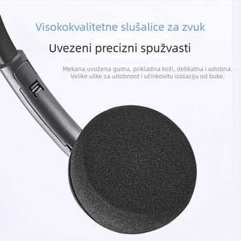 USB žični headset s mikrofonom za računalo, ENC uklanjanje buke, impedancija 32 Ω, frekvencijski odziv 1000 Hz, kabel 2 m