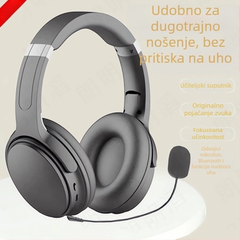 Bežične Bluetooth slušalice za učenje s povratnom informacijom uho, naglavni dizajn, stereo, 10 m domet, više od 8 sati trajanja baterije (Bluetooth 5.3; naglavni dizajn; stereo; 10 m domet; >8 h baterija)