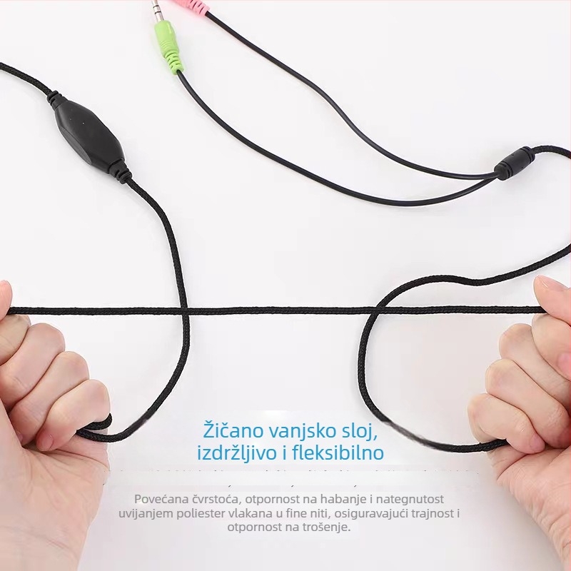Žični računarski headset SY-301 | 3,5 mm priključak | 1,6 m kabel | mikrofon