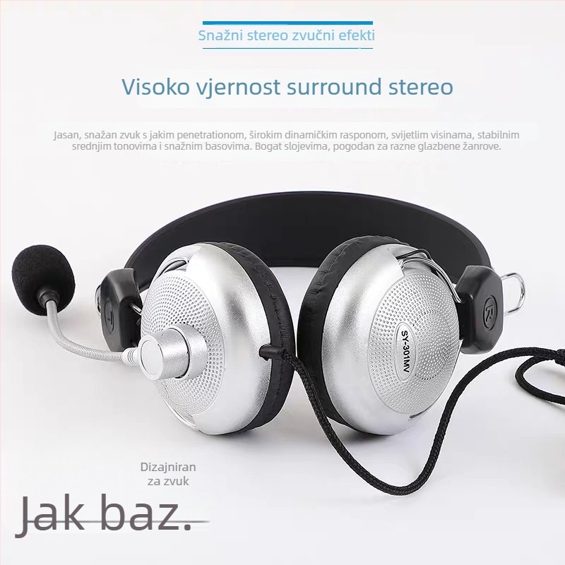 Žični računarski headset SY-301 | 3,5 mm priključak | 1,6 m kabel | mikrofon