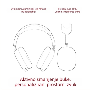 Bežične Bluetooth slušalice preko uha s aktivnim uklanjanjem šuma, Bluetooth 5.3, domet 25 m, baterija više od 8 sati, Luoda čip