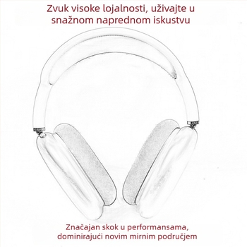 Bežične Bluetooth slušalice preko uha s aktivnim uklanjanjem šuma, Bluetooth 5.3, domet 25 m, baterija više od 8 sati, Luoda čip