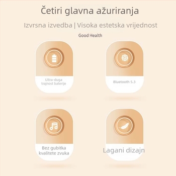 Bežični Bluetooth headset, nosiv na glavi, dvostrano stereo, Bluetooth 5.0, domet 10 m, autonomija više od 8 sati