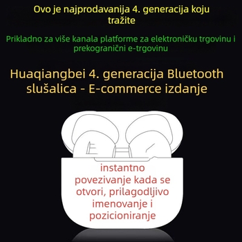 Bežične Bluetooth slušalice u uho, 5.0, doseg 10 m, glasovna kontrola, autonomija do 4 sati