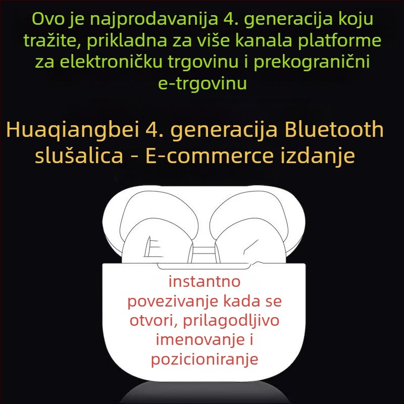 Bežične Bluetooth slušalice u uho, 5.0, doseg 10 m, glasovna kontrola, autonomija do 4 sati