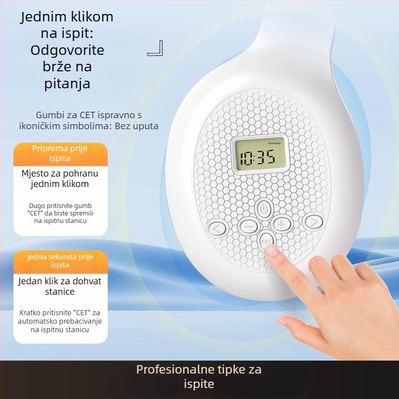 Auben bežične slušalice za CET-4/ CET-6 slušanje, za nošenje na glavi, 250 g, FM radio