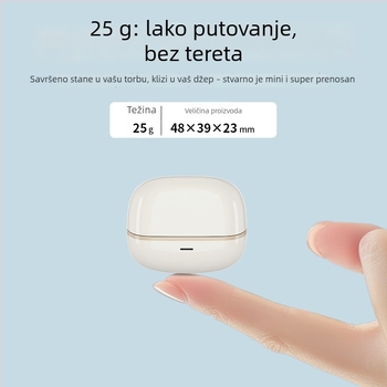 TWS bežične Bluetooth slušalice s smanjenjem šuma, dugi vijek baterije 4–8 h, niska latencija za e-sportove, Bluetooth 5.3, domet 10 m