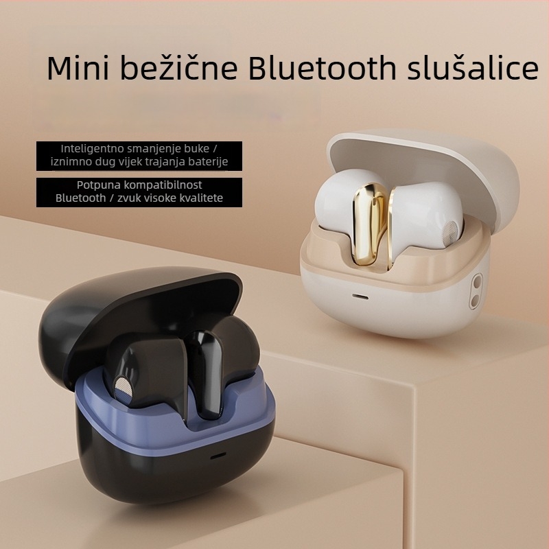TWS bežične Bluetooth slušalice s smanjenjem šuma, dugi vijek baterije 4–8 h, niska latencija za e-sportove, Bluetooth 5.3, domet 10 m