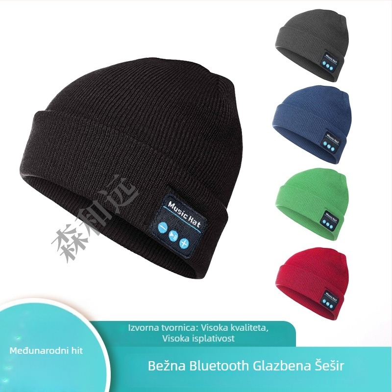 Bluetooth kapa s LED svjetlom i ugrađenim stereo zvučnicima, doseg 15 m, Bluetooth 5.4, trajanje baterije više od 8 sati