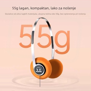 Bluetooth slušalice s mikrofonom, retro gradski stil, kompaktne i lagane (težina oko 55 g)