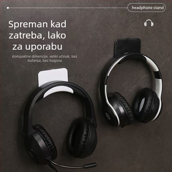 Držač za slušalice, univerzalni dizajn, plastična konstrukcija (Tip: Držač za slušalice; Materijal: Plastika; Stil: Univerzalan)
