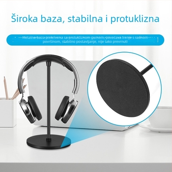 Podni stalak za slušalice za ured, bez prilagodbe