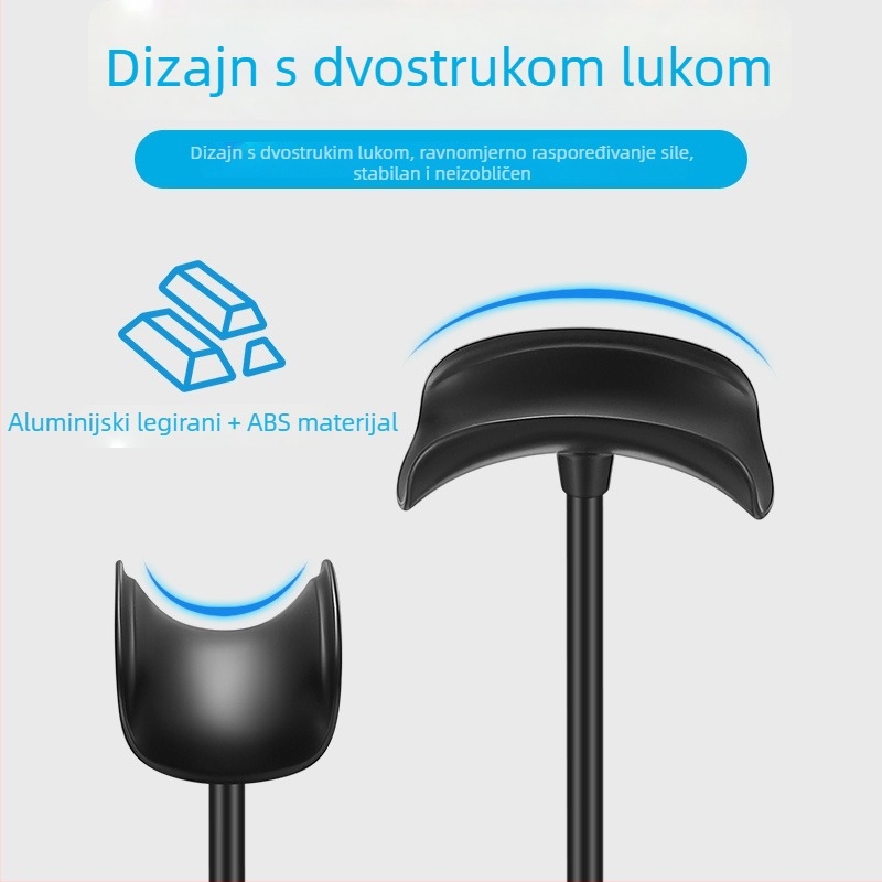 Podni stalak za slušalice za ured, bez prilagodbe