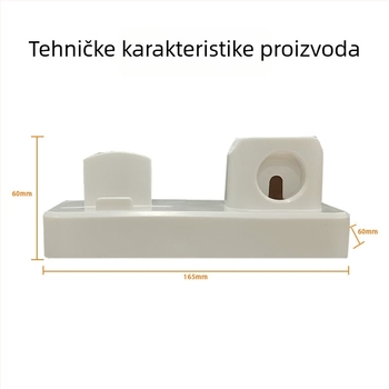 3-u-1 punjačka baza s spremištem kablova – za iPhone, Apple Watch, pametni telefon i slušalice – TPU, jednostavan stil
