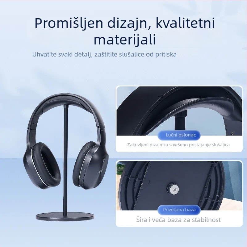 Stalak za slušalice na stol, držač headseta od aluminijske legure za gaming